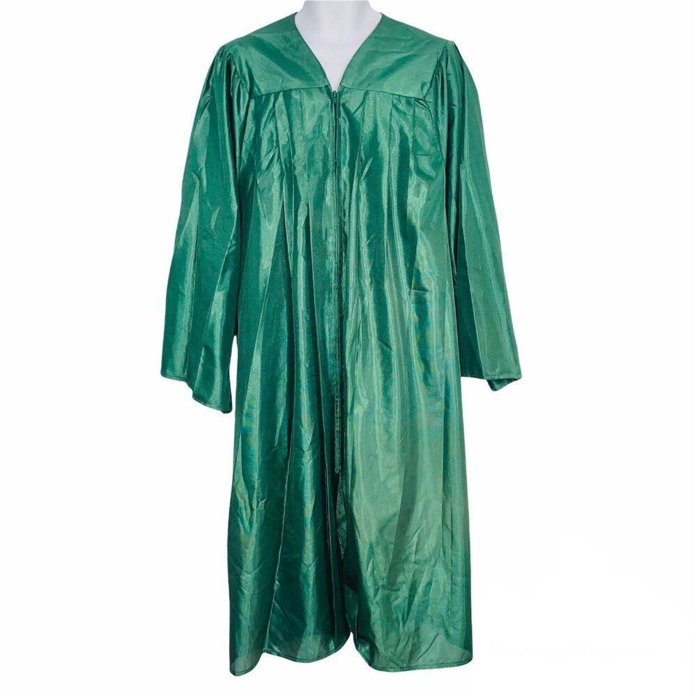 Academus Gown Size 51 Green Graduation Robe Gown Sacrament Costume 5'6" - 5'8"